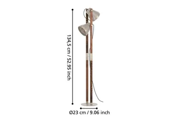 Golvlampa Eglo Cawton - Brun - Belysning - Lampor & belysning inomhus - Golvlampa