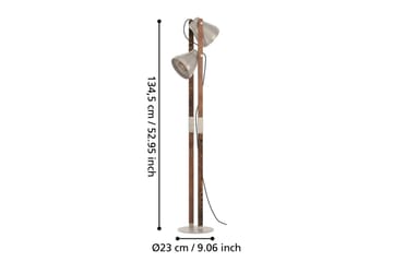 Golvlampa Eglo Cawton - Brun - Belysning - Lampor & belysning inomhus - Golvlampa
