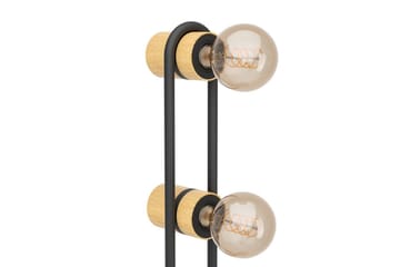 Golvlampa Eglo Chieveley med 3 Lampor - Svart/Brun - Belysning - Lampor & belysning inomhus - Golvlampa