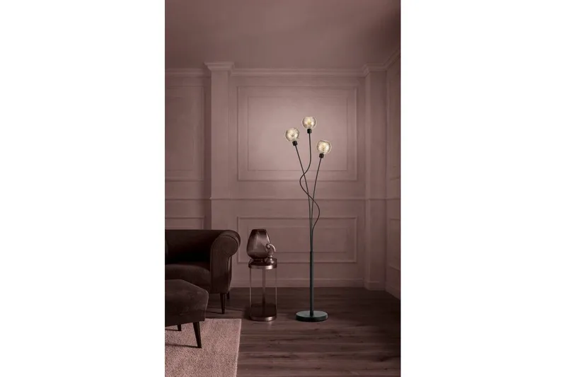 Golvlampa Eglo Creppo Guld/Svart - Belysning - Lampor & belysning inomhus - Golvlampa