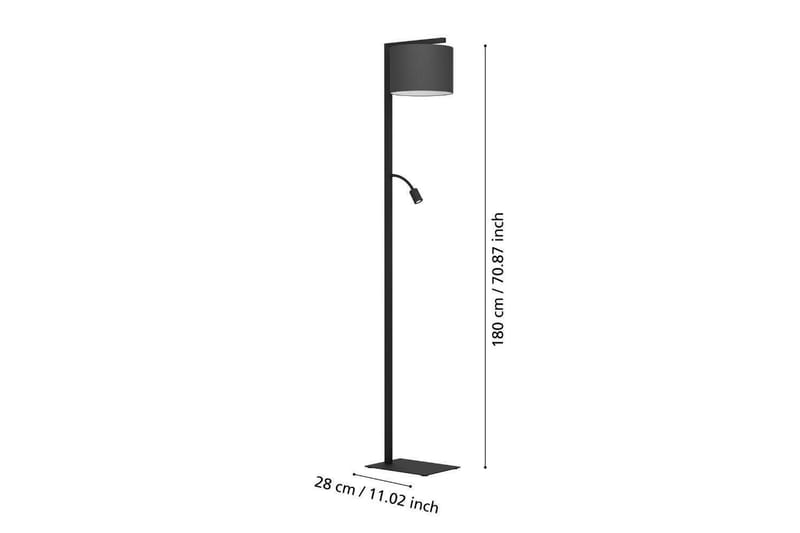 Golvlampa Eglo Foligno Svart - Belysning - Lampor & belysning inomhus - Golvlampa
