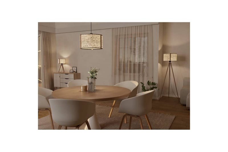 Golvlampa Eglo Hontongas Brun - Belysning - Lampor & belysning inomhus - Golvlampa