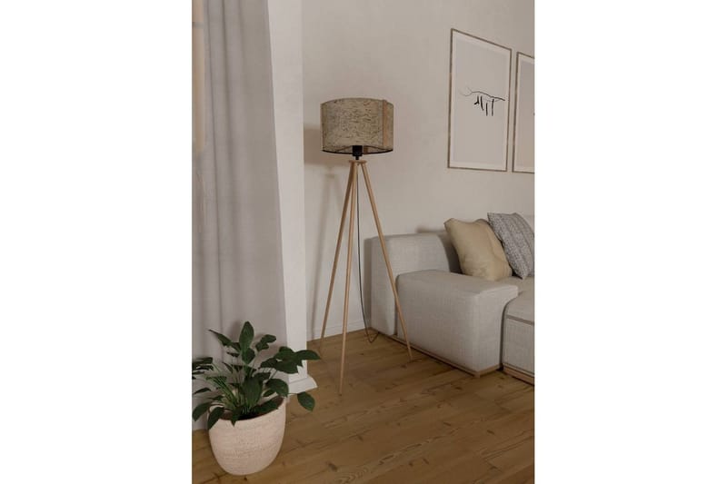 Golvlampa Eglo Hontongas Brun - Belysning - Lampor & belysning inomhus - Golvlampa