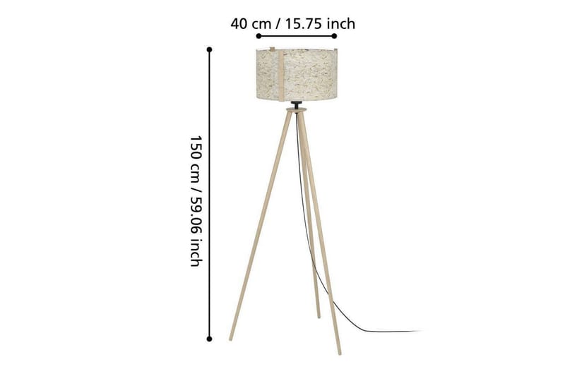 Golvlampa Eglo Hontongas Brun - Belysning - Lampor & belysning inomhus - Golvlampa