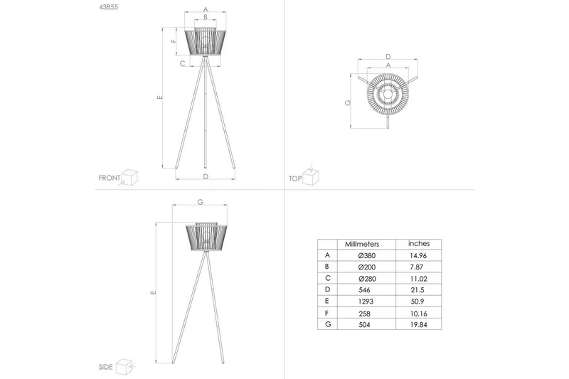 Golvlampa Eglo Hykeham - Svart - Belysning - Lampor & belysning inomhus - Golvlampa