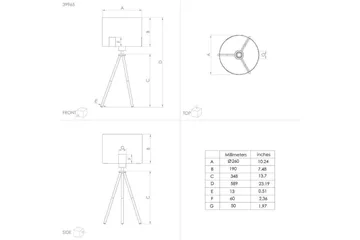 Golvlampa Eglo Tortola 1 Svart/Mässing - Belysning - Lampor & belysning inomhus - Golvlampa