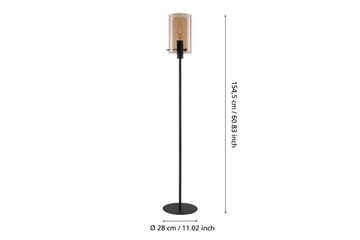 Golvlampa Eglo Polverara Svart/Amber - Belysning - Lampor & belysning inomhus - Golvlampa