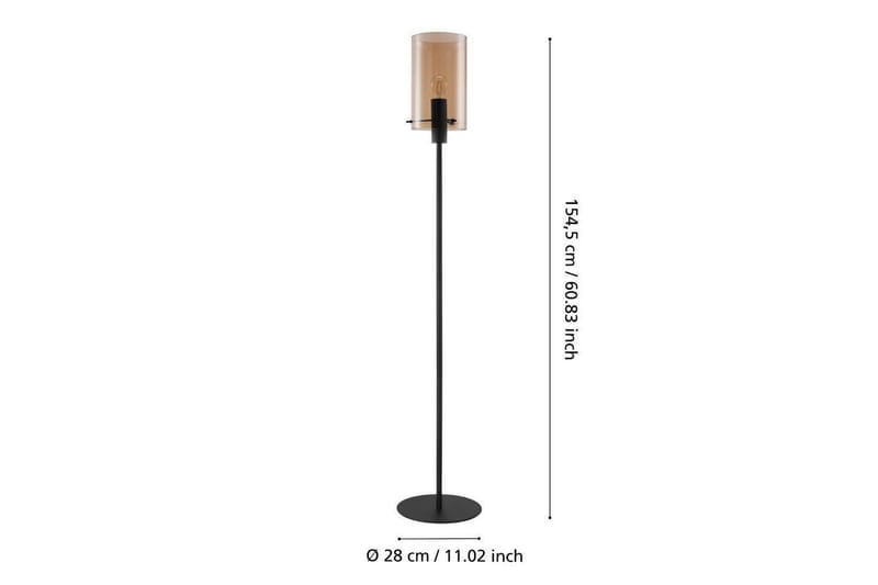Golvlampa Eglo Polverara Svart/Amber - Belysning - Lampor & belysning inomhus - Golvlampa