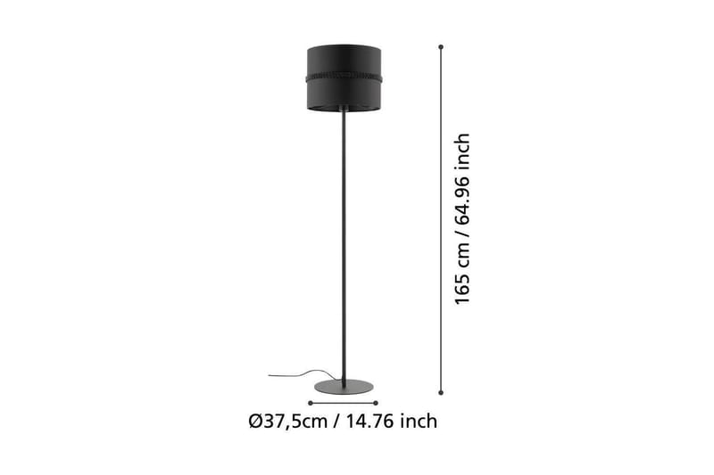 Golvlampa Eglo Paraguaio Svart - Belysning - Lampor & belysning inomhus - Golvlampa