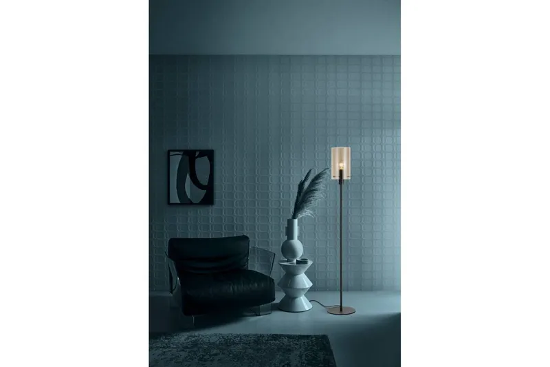 Golvlampa Eglo Polverara Svart/Amber - Belysning - Lampor & belysning inomhus - Golvlampa