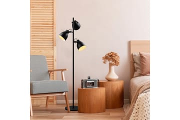 Golvlampa Elber Svart - Svart - Belysning - Lampor & belysning inomhus - Golvlampa