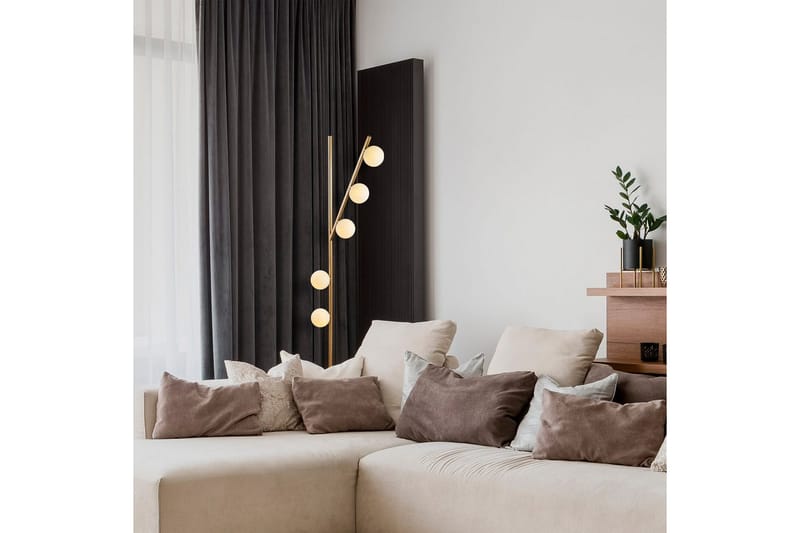 Golvlampa Elvon Rany - Guld - Belysning - Lampor & belysning inomhus - Golvlampa