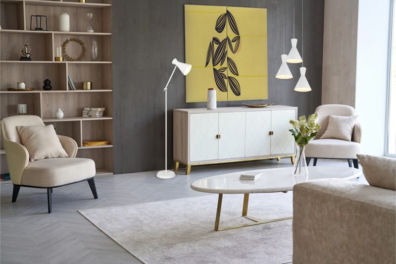 Enzo Golvlampa E27 mattvit - Matt vit - Belysning - Lampor & belysning inomhus - Golvlampa