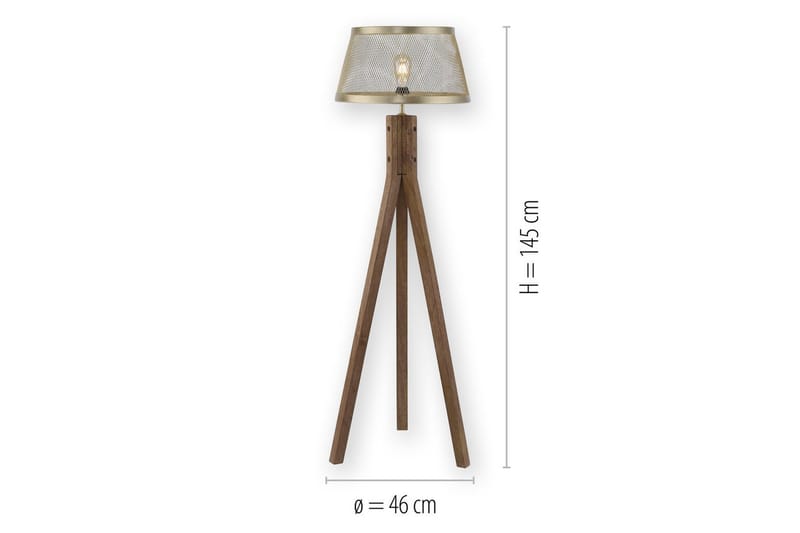 Golvlampa Frederik - 46x145x46 cm - Belysning - Lampor & belysning inomhus - Golvlampa