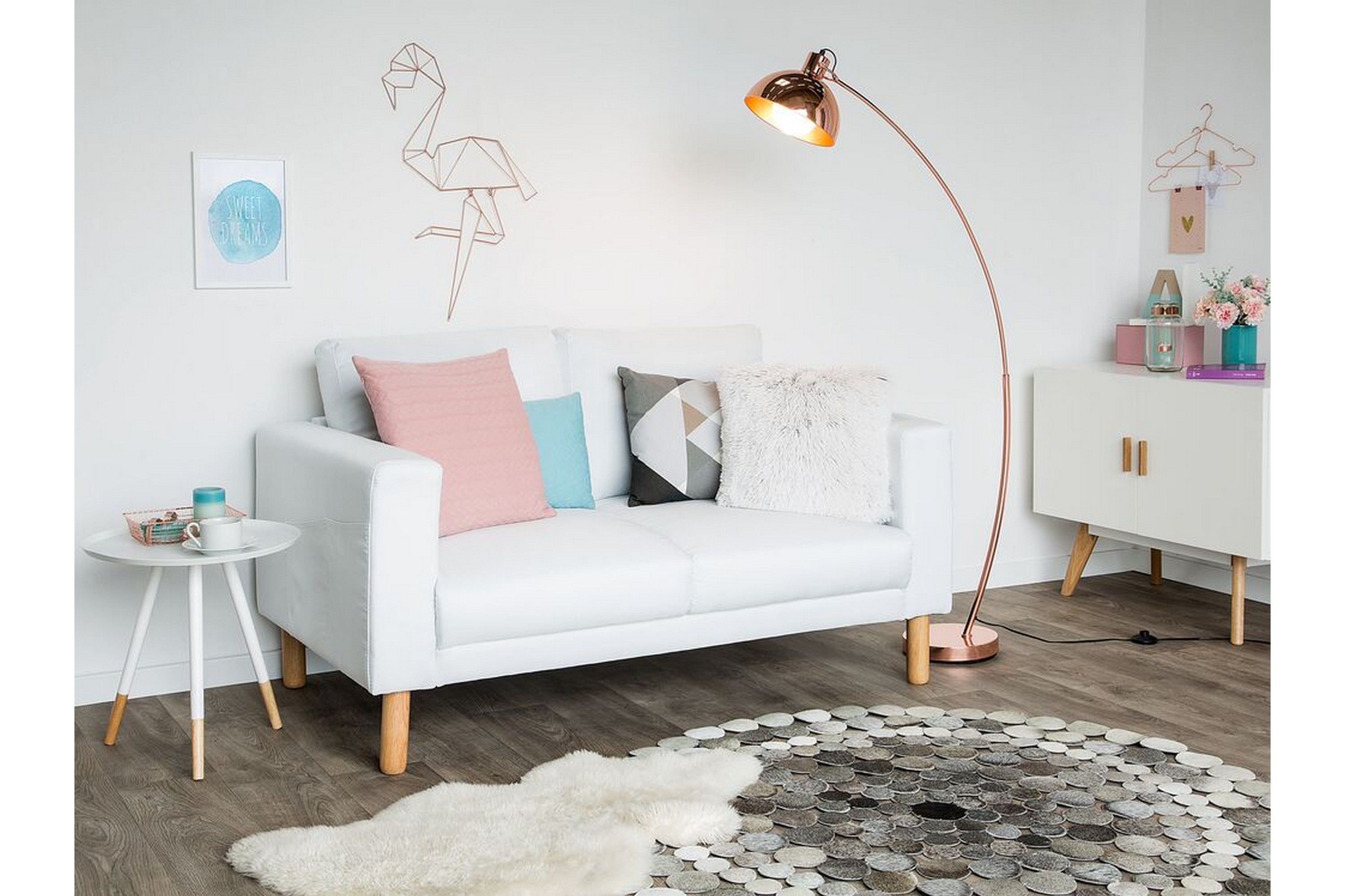 Golvlampa Dintel 155 cm Rosa