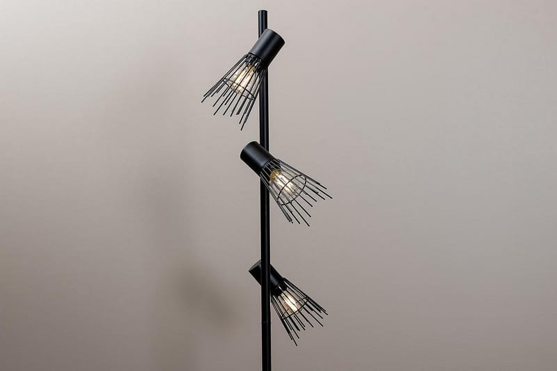 Golvlampa Forel Dimbar LED Svart - Svart - Golvlampa - Hall lampa - Trearmad golvlampa