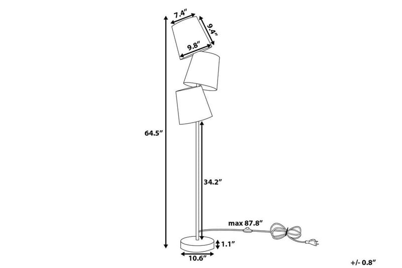 Golvlampa Grande 164 cm - Svart - Belysning - Lampor & belysning inomhus - Golvlampa