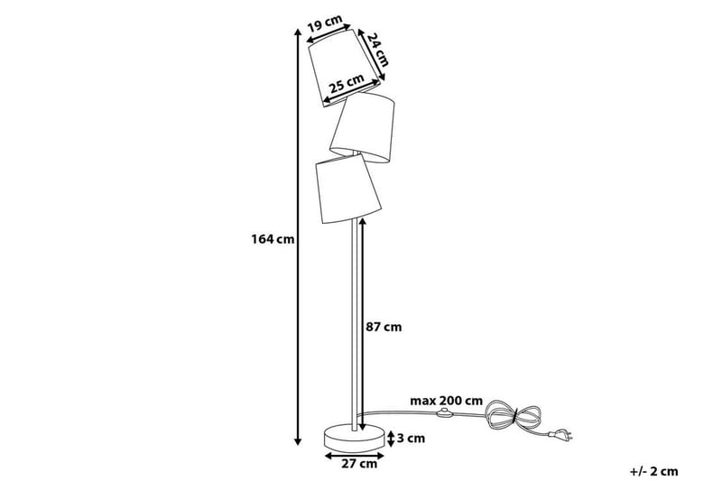 Golvlampa Grande 164 cm - Svart - Belysning - Lampor & belysning inomhus - Golvlampa