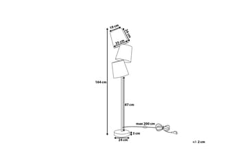 Golvlampa Grande 164 cm - Vit - Belysning - Lampor & belysning inomhus - Golvlampa