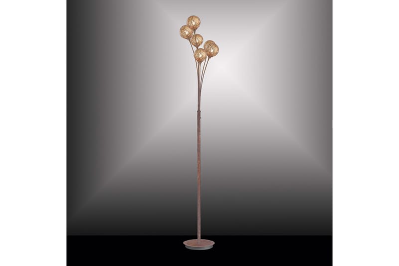 Golvlampa Greta - Orange|Koppar - Belysning - Lampor & belysning inomhus - Golvlampa