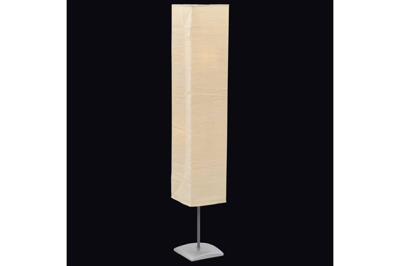Golvlampa med skärm av rispapper och aluminiumfot 130 cm - Vit - Golvlampa - Hall lampa