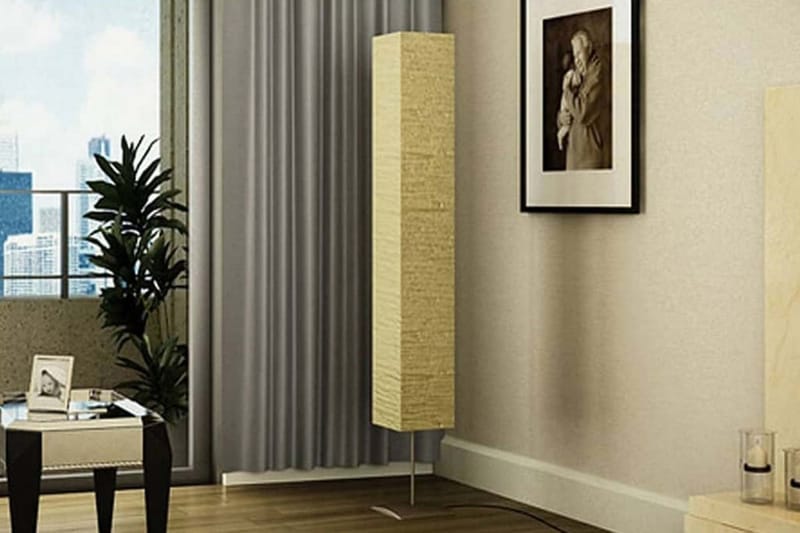 Golvlampa med stålstativ 170 cm beige - Beige - Golvlampa - Hall lampa