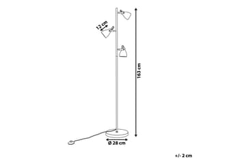 Golvlampa Mistago 163 cm - Grå - Belysning - Lampor & belysning inomhus - Golvlampa