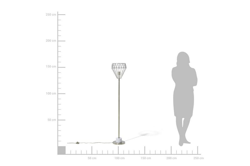 Golvlampa Mooni 160 cm - Mässing - Belysning - Lampor & belysning inomhus - Golvlampa