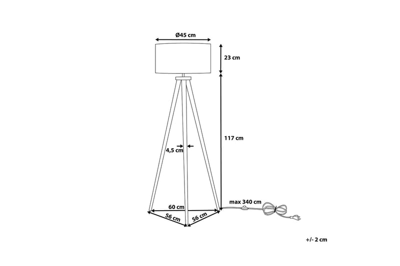 Golvlampa Nitra 142 cm - Vit - Belysning - Lampor & belysning inomhus - Golvlampa