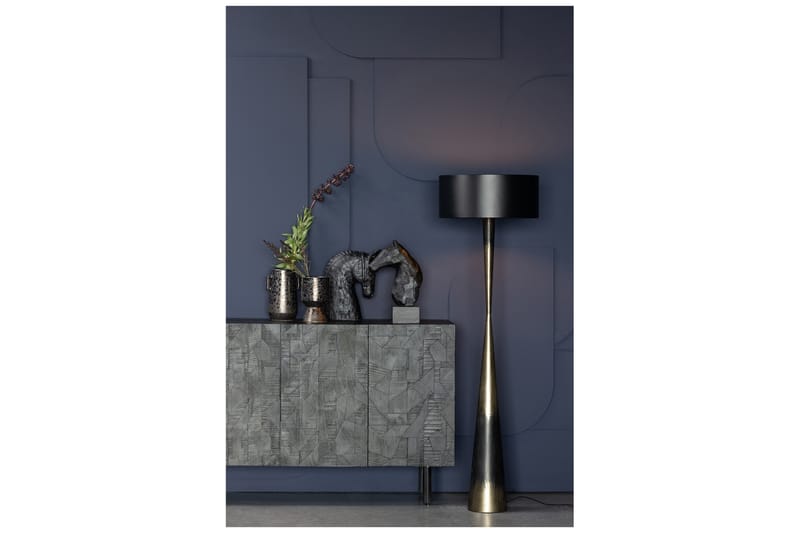 Golvlampa Rosenau - Svart/Mässing - Belysning - Lampor & belysning inomhus - Golvlampa