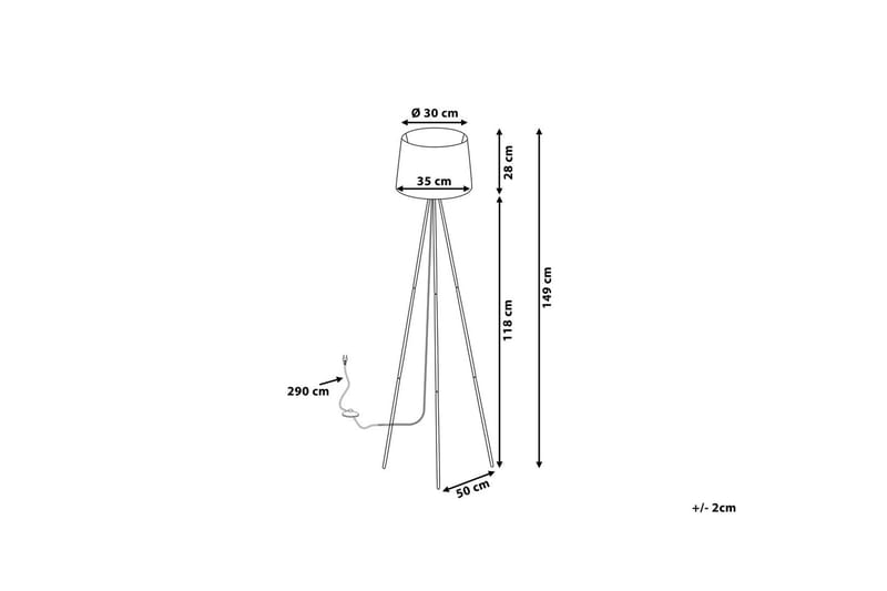 Golvlampa Sambra 149 cm - Svart - Golvlampa - Hall lampa