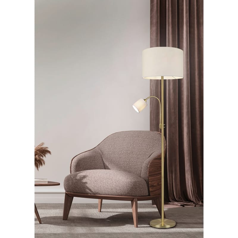 Golvlampa Hotel - Mattmässing - Belysning - Lampor & belysning inomhus - Golvlampa