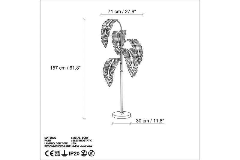 Golvlampa Kavilashm Rany - Guld - Belysning - Lampor & belysning inomhus - Golvlampa