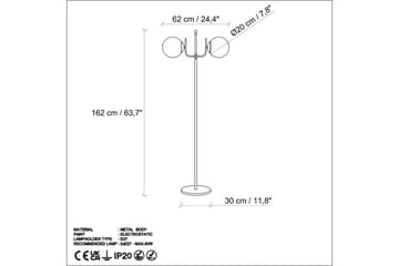 Golvlampa Kelulstead Svart - Svart - Belysning - Lampor & belysning inomhus - Golvlampa