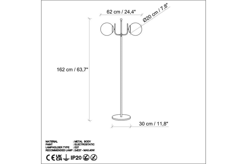 Golvlampa Kelulstead Svart - Svart - Belysning - Lampor & belysning inomhus - Golvlampa