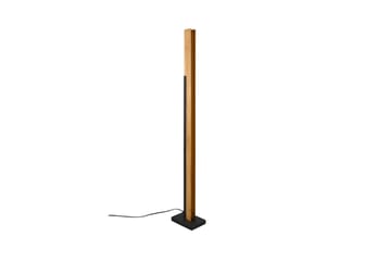 Kerala LED golvlampa mattsvart/ trä - Matt Svart/Trä - Belysning - Lampor & belysning inomhus - Golvlampa