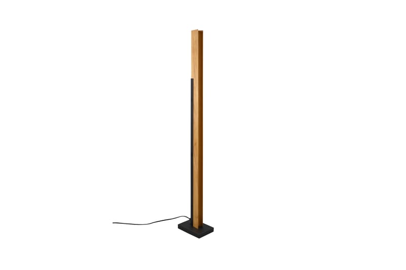 Kerala LED golvlampa mattsvart/ trä - Matt Svart/Trä - Belysning - Lampor & belysning inomhus - Golvlampa