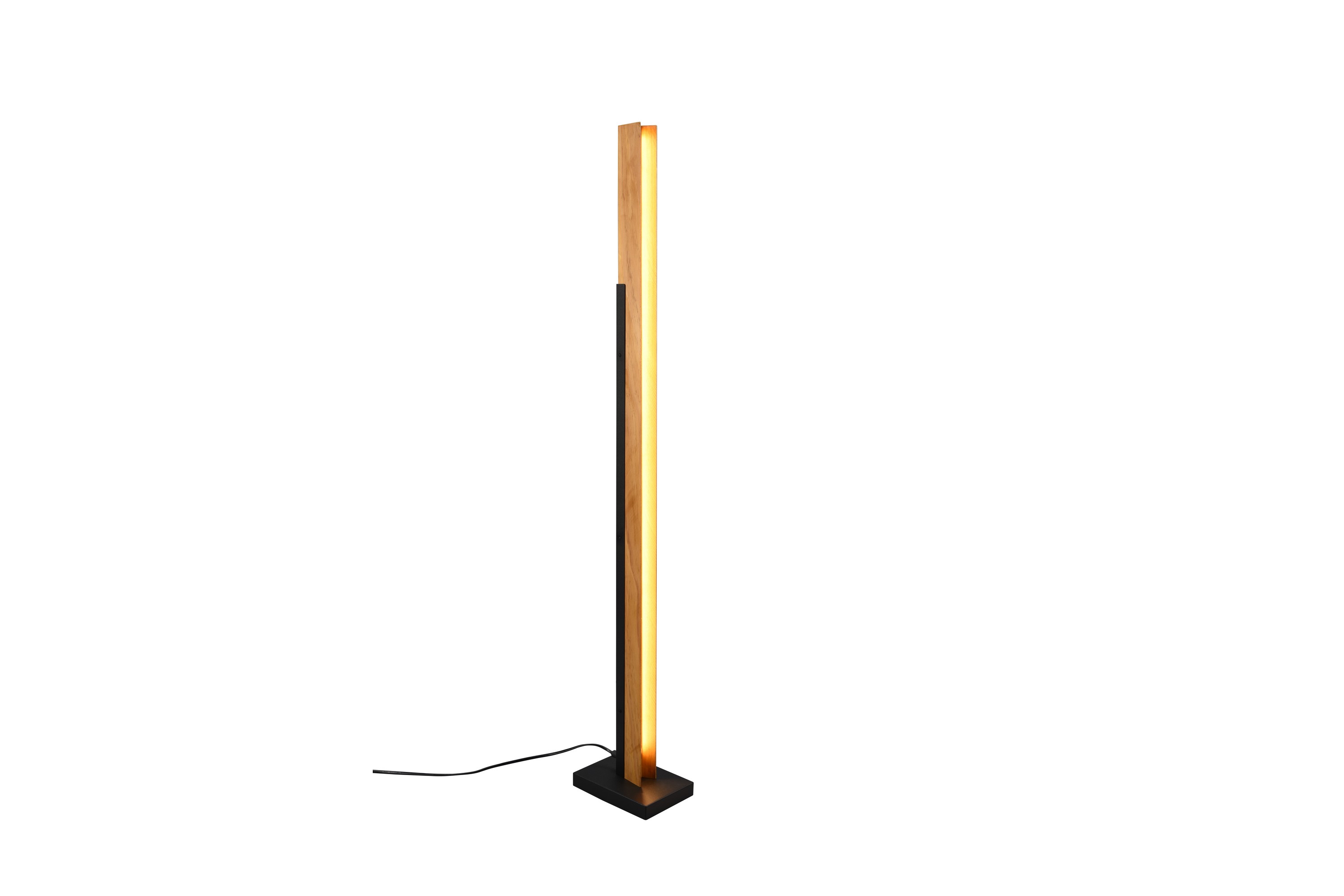 Kerala LED golvlampa mattsvart/träMatt Svart/Trä