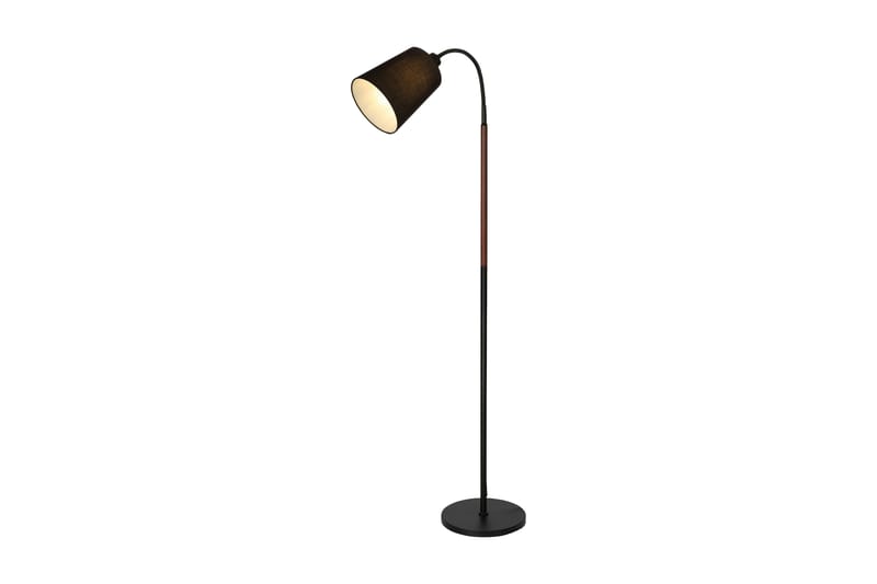 LJUSDAL golvlampa 1-arm, svart/valnöt - Aneta Lighting - Golvlampa - Hall lampa