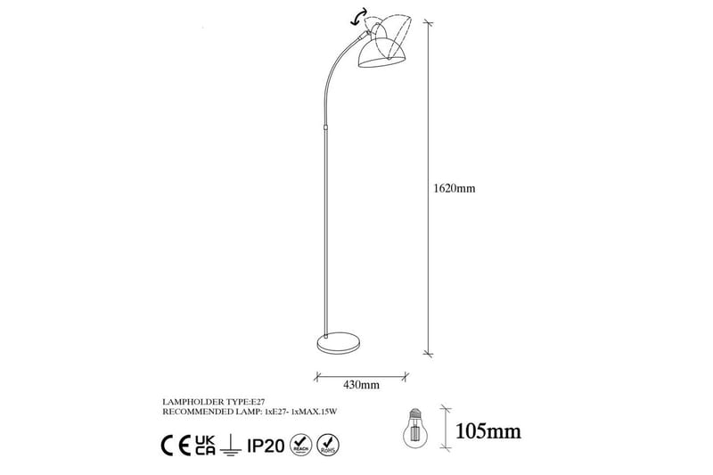 Golvlampa Masatsune Vintage - Vintage - Belysning - Lampor & belysning inomhus - Golvlampa