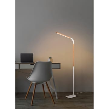 Golvlampa Norris - Mattvit/trä - Belysning - Lampor & belysning inomhus - Golvlampa