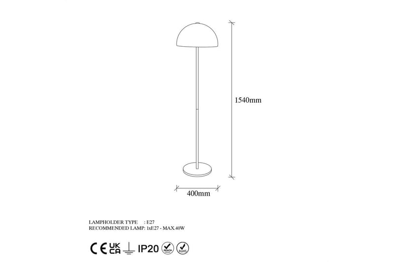 Golvlampa Orlennfield Rany Vit - Rany Vit - Belysning - Lampor & belysning inomhus - Golvlampa