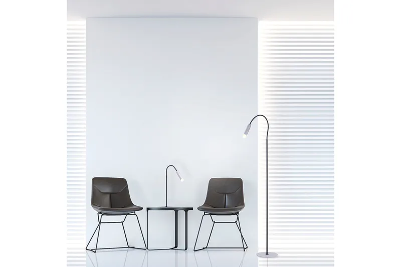 PURE-GEMIN golvlampa, aluminium - Grå - Belysning - Lampor & belysning inomhus - Golvlampa