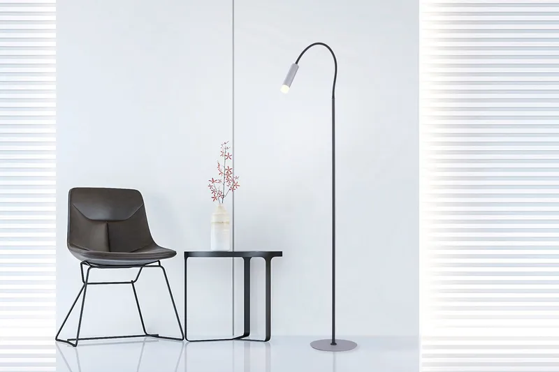 PURE-GEMIN golvlampa, aluminium - Grå - Belysning - Lampor & belysning inomhus - Golvlampa