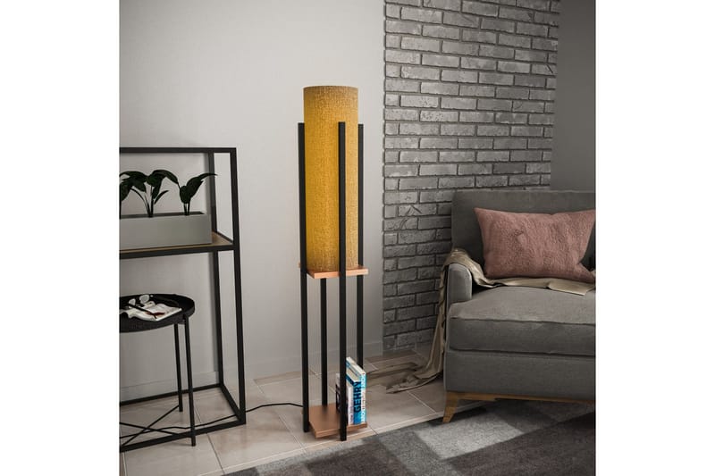 Golvlampa Ratmo Sudampa (Hyllhöjd: 60 cm) Svart / Koppar 2 - Svart / Koppar 2 - Belysning - Lampor & belysning inomhus - Golvlampa