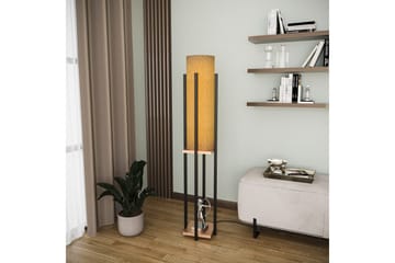 Golvlampa Ratmo Sudampa (Hyllhöjd: 60 cm) Svart / Koppar 2 - Svart / Koppar 2 - Belysning - Lampor & belysning inomhus - Golvlampa