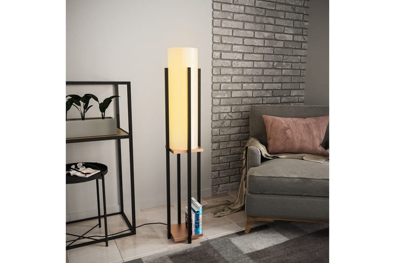 Golvlampa Ratmo Sudampa (Hyllhöjd: 60 cm) Svart / Koppar - Svart / Koppar - Belysning - Lampor & belysning inomhus - Golvlampa