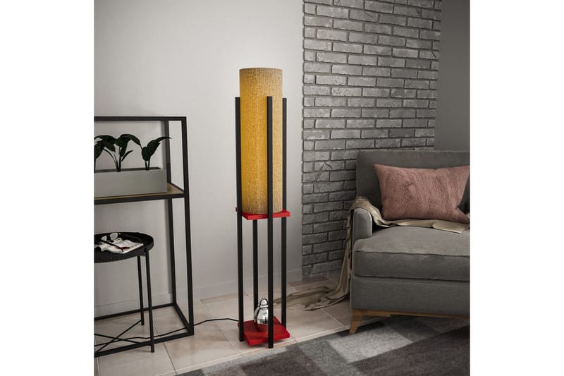 Golvlampa Ratmo Sudampa (Hyllhöjd: 60 cm) Svart / Röd Beige - Svart / Röd Beige - Belysning - Lampor & belysning inomhus - Golvlampa