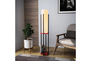 Golvlampa Ratmo Sudampa (Hyllhöjd: 60 cm) Svart / Röd