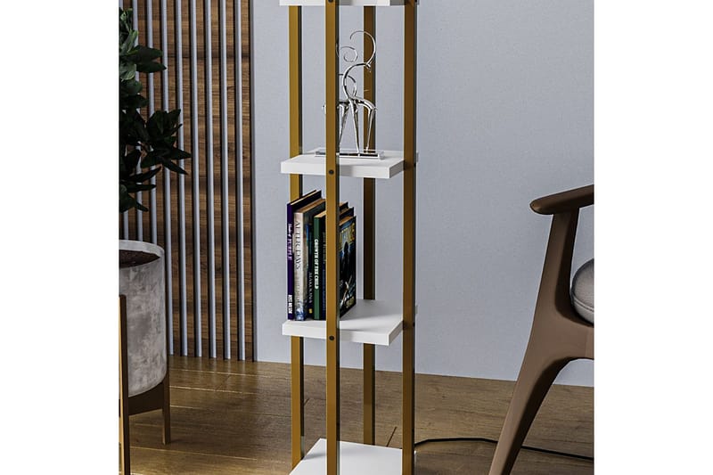 Golvlampa Ratmo Sudampa Lumi (Hyllhöjd: 29 cm) Rany / Vit Koppar - Rany / Vit Koppar - Belysning - Lampor & belysning inomhus - Golvlampa